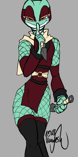 Rating: q
ID: 5695998
Date: 2025-07-08 23:11:53 -0400
Status: pending
Score: 0
amphibian andromorph_(lore) anthro arm_warmers armwear bedroom_eyes clothed clothing curvy_figure eyeshadow femboy finger_to_mouth fishnet_clothing fishnet_leggings fishnet_legwear fishnet_topwear frog green_body hi_res hinato_(wayesh) hourglass_figure leggings legwear makeup male membrane_(anatomy) multicolored_body narrowed_eyes ninja orange_eyes pelvic_curtain pupils red_eyeshadow seductive signature skimpy slim slim_anthro slim_male smile solo square_pupils thigh_highs throwing_knife topwear two_tone_body warrior wayesh webbed_hands white_body yellow_eyeshadow post #5695998