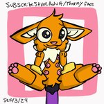 animal_genitalia animal_pussy bodily_fluids brown_body brown_fur canine_genitalia canine_pussy duo female feral fur genital_fluids genitals hand_on_hip looking_at_viewer male male/female multi_nipple nipples pawpads pussy theenyface nintendo pokemon eevee generation_1_pokemon pokemon_(species) 1:1 animated loop short_playtime