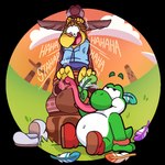 anthro duo feathers male male/male tickletorture tickling torture dollytraiter07 mario_bros mythology nintendo paper_mario paper_mario:_the_thousand_year_door koops village_leader_yoshi dinosaur dragon green_yoshi koopa koopa_troopa mythological_creature mythological_scalie prehistoric_species reptile scalie turtle yoshi 1:1 alpha_channel