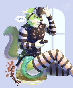 anthro armwear biped bodily_fluids clothing controller diaper eyes_closed feces feces_bulge feces_stain fluffy fluffy_tail game_controller genital_fluids grunting humanoid_hands leaking_diaper leaking_urine legwear male onesie onomatopoeia open_onesie pattern_armwear pattern_clothing pattern_legwear pooping question_mark scatplay side_view simple_background sitting soiled_diaper soiling soiling_diaper solo sound_effects stained_diaper straining striped_armwear striped_clothing striped_legwear stripes tail text unclean_diaper urine urine_drip urine_on_leg urine_on_thighs urine_pool urine_stain urine_stream used_diaper using_diaper vr_headset wet_diaper window rexxypawz toxicpup_(character) canid canine canis domestic_dog husky mammal nordic_sled_dog spitz hi_res