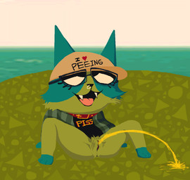 anthro anus big_ears black_clothing black_shirt black_topwear bodily_fluids bottomless cheek_tuft clothed clothing collar cute_fangs eyelashes eyewear facial_markings facial_piercing facial_tuft fangs female flannel flannel_jacket genital_fluids genitals glasses grass green_body green_pubes hat head_markings headgear headwear humor innie_vulva leg_markings markings nose_piercing nose_ring on_ground open_mouth peeing peeing_on_ground peeing_outside piercing plant pubes red_collar relaxing ring_piercing sea shirt sitting sitting_back socks_(marking) solo spread_legs spreading t-shirt teeth text text_on_clothing text_on_shirt text_on_topwear tongue topwear tuft urine urine_on_ground vulva water watersports yellow_urine alexis_wasilla webfishing domestic_cat felid feline felis mammal digital_drawing_(artwork) digital_media_(artwork) microsoft_paint_(artwork) paint.net_(artwork)