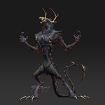 antlers bone claws demonic horn male roaring skull skull_head solo tail poweredbygif american_mythology indigenous_north_american_mythology mythology north_american_mythology fey hybrid monster wendigo 1:1 2022 absurd_res digital_media_(artwork) hi_res