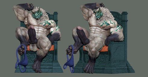 abs anthro armpit_hair asian_clothing balls biceps big_penis body_hair clothing east_asian_clothing erection fundoshi fur genitals glans japanese_clothing knot knotted_penis male mask muscular muscular_anthro muscular_male navel nipples nude pawpads paws pecs penis underwear white_body white_fur justgruff honkai:_star_rail mihoyo hoolay_(honkai:_star_rail) borisin canid canine mammal 3d_(artwork) digital_media_(artwork)