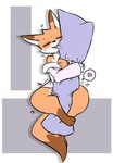 ambiguous_gender anthro bite body_pillow dakimakura dakimakura_pillow grinding masturbation pillow pillow_humping solo nikowari_(artist) nikowari_(character) canid canine fox mammal absurd_res hi_res female_(lore)