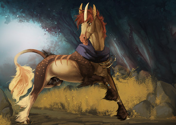 animal_genitalia animal_penis balls black_penis brown_body brown_fur detailed_background ear_piercing ear_ring equine_genitalia equine_penis feathering feral fully_sheathed fur genitals horn male male_feral mane markings mostly_nude penis piercing plant quadruped ring_piercing scarf scarf_only sheath solo spots spotted_body spotted_fur striped_body striped_fur stripes tail tan_body tan_fur tree i-psilone mythology balaustine equid equine mammal mythological_creature mythological_equine unicorn 2021 hi_res