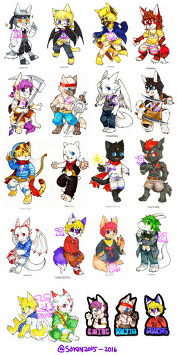 accessory anthro black_body black_bottomwear black_clothing black_fur black_pants black_wings blonde_hair blue_bottomwear blue_clothing blue_eyes blue_pants blue_topwear bottomwear brown_body brown_bottomwear brown_clothing brown_eyes brown_fur brown_hair brown_pants chibi closed_smile clothed clothing duo fangs feathered_wings feathers fur green_eyes green_hair grey_body grey_bottomwear grey_clothing grey_fur grey_pants grey_topwear hair hand_in_pocket head_tuft headband holding_melee_weapon holding_object holding_polearm holding_scythe holding_sword holding_weapon looking_aside looking_at_viewer male melee_weapon membrane_(anatomy) membranous_wings mouth_closed muscular muscular_anthro muscular_male open_mouth open_smile orange_eyes pants pockets polearm purple_eyes purple_hair red_body red_clothing red_eyes red_fur red_hair red_topwear scythe simple_background sitting smile solo sword tail tan_body tan_bottomwear tan_clothing tan_fur tan_pants teeth topless topwear tuft weapon white_background white_body white_bottomwear white_clothing white_feathers white_fur white_pants white_topwear wings yellow_body yellow_clothing yellow_fur yellow_topwear asnnonaka mythology bear canid dragon furred_dragon furred_scalie mammal mythological_creature mythological_scalie polar_bear scalie ursine 1:2 2015 2016 absurd_res dated full-length_portrait half-length_portrait hi_res multiple_images portrait signature