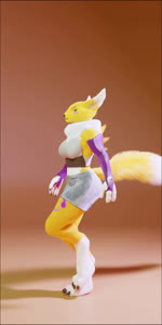 anthro breasts clothing exposure_variation female nude pose solo walkcycle lewdkeyframe bandai_namco digimon canid digimon_(species) mammal renamon 1:2 3d_(artwork) animated digital_media_(artwork) hi_res no_sound pinup short_playtime turntable_(animation) webm