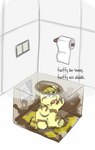 abuse ambiguous_gender apology bathroom bodily_fluids covered_in_scat crying feces feces_on_body feces_on_face feral genital_fluids open_mouth punishment sad solo tears toilet toilet_paper urine young young_feral carpdime fluffy_pony fluffy_pony_(species) mammal