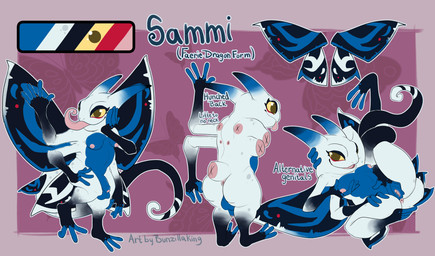 anthro anus balls female genitals gynomorph humanoid_genitalia humanoid_penis humanoid_vulva intersex penis solo thick_clitoris vulva bunzillaking mythology amphibian dragon fairy frog mythological_creature mythological_scalie scalie hi_res model_sheet