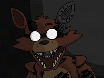 anthro dark exposed_endoskeleton eye_patch eyewear glowing glowing_eyes grey_background machine male simple_background solo teeth epilepsy_warning five_nights_at_freddy's five_nights_at_freddy's_2 scottgames withered_foxy_(fnaf) animatronic canid canine fox mammal robot 4:3 animated bust_portrait digital_media_(artwork) grey_theme portrait