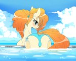 anus_outline blush butt clothed clothing eyelashes female feral hair looking_at_viewer looking_back pupils smile solo swimwear thick_thighs nicelydrawnfillies friendship_is_magic hasbro my_little_pony pear_butter_(mlp) equid equine mammal 5:4 absurd_res hi_res huge_filesize