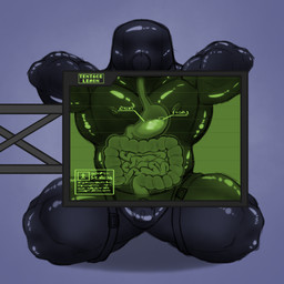 belly big_belly big_bulge bulge clothing glistening glistening_body internal internal_anal internal_oral latex latex_clothing latex_skinsuit male muscular muscular_male object_in_mouth object_in_stomach skinsuit tight_clothing x-ray_view lemonismonster fan_character greyton greyton_(lemonismonster) humanoid living_latex monster 1:1 absurd_res hi_res