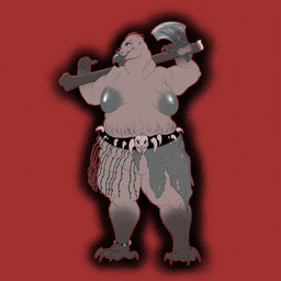 anklet anthro areola axe bald barbarian battle_axe beak beakstick big_areola body_hair bone breasts claws exposed_breasts eyeshadow featherless female furgonomics huge_areola jewelry leg_hair lipstick makeup neck_rolls overweight overweight_female piercing sagging_breasts skull solo stretch_marks thick_thighs toe_claws warrior weapon shon2 accipitriform avian bird demon vulture vulture_demoness 1:1 absurd_res hi_res