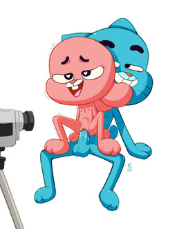 abdominal_bulge anthro balls blue_body blue_fur bodily_fluids buckteeth camera clitoris duo erection female female_penetrated fur genital_fluids genitals half-closed_eyes heart_symbol interspecies male male/female male_penetrating male_penetrating_female narrowed_eyes nipples nude open_mouth penetration penile penile_penetration penis penis_in_vagina pink_body pink_fur sex shaking simple_background sitting smile teeth tongue vaginal vaginal_fluids vaginal_penetration vulva young young_anthro vsdrawfag cartoon_network the_amazing_world_of_gumball anais_watterson gumball_watterson domestic_cat felid feline felis lagomorph leporid mammal rabbit hi_res brother_(lore) brother_and_sister_(lore) incest_(lore) sibling_(lore) sister_(lore)