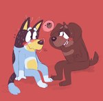 anthro black_body black_ears black_eyes black_fur black_nose black_tail blue_body blue_fur blue_tail blush brown_body brown_ears brown_fur brown_nose brown_tail duo eye_contact flustered fur half-closed_eyes hand_on_head hand_on_own_head happy heart_symbol kiss_request looking_at_another male male/male multicolored_body multicolored_fur narrowed_eyes nodding question_mark romantic romantic_couple sitting smile tail teeth tongue two_tone_body two_tone_fur two_tone_tail yellow_body yellow_fur shaibey bluey_(series) bandit_heeler fido_(bluey) australian_cattle_dog bird_dog canid canine canis cattledog domestic_dog herding_dog hunting_dog labrador mammal pastoral_dog retriever 2023 digital_media_(artwork) hi_res procreate_(artwork)