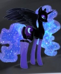 anus black_body black_feathers butt equid equine feathered_wings feathers female feral friendship_is_magic genitals hasbro horn justpony mammal my_little_pony mythological_creature mythological_equine mythology nightmare_moon_(mlp) pussy quadruped solo tail winged_unicorn wings