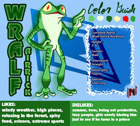 3_fingers 3_toes anthro countershade_feet countershade_torso countershading feet fingers green_body male markings nude palette red_eyes solo striped_markings stripes text toes yellow_sclera lownleinhigh wralf_airrick_rockhold amphibian frog tree_frog 2019 english_text model_sheet