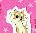 ambiguous_gender anthro dancing heart_symbol pink_background simple_background solo star tail toonarscontent caramelldansen dogelore doge canid canine canis domestic_dog mammal shiba_inu spitz animated loop meme short_playtime sound webm