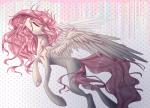 feathered_wings feathers female feral hair hooves pink_hair simple_background smile solo wings purplesplash1372 hasbro my_little_pony mythology equid equine mammal mythological_creature mythological_equine pegasus 2017 absurd_res digital_media_(artwork) hi_res