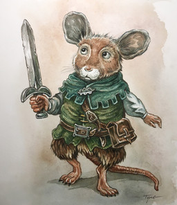 5_fingers anthro biped brown_body brown_fur clothed clothing fingers fur humanoid_hands melee_weapon simple_background solo sword weapon tyrie mammal mouse murid murine rodent 2022 hi_res