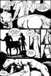 2:3 anal anal_penetration animal_genitalia animal_penis anthro anthro_on_taur anthro_penetrating anthro_penetrating_taur anus armband athletic balls beard big_penis biped black_and_white centaur comic cureboltium dialogue digital_media_(artwork) duo english_text equid equid_taur equine equine_genitalia equine_penis erection european_mythology facial_hair from_behind_position genitals greek_mythology height_assist hi_res horse huge_penis humanoid_taur larger_male larger_penetrated male male/male male_penetrated male_penetrating male_penetrating_male mammal mammal_taur mane medial_ring monochrome mythology nude penetration penile penile_penetration penis profanity quadruped sex size_difference small_dom_big_sub smaller_male speech_bubble standing standing_sex taur taur_penetrated text