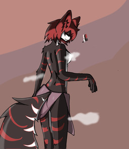 anthro breasts ears_up female fur hair red_hair romantic romantic_couple tail fochii character_request hi_res