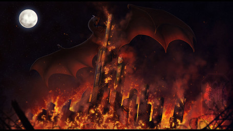 ambiguous_gender black_bars building city destruction detailed_background feral fire macro membrane_(anatomy) membranous_wings moon night open_mouth outside sky skyscraper solo star starry_sky tail teeth tongue wings sinistereternity european_mythology mythology dragon mythological_creature mythological_scalie scalie western_dragon wyvern 16:9 2019 digital_media_(artwork) hi_res letterbox source_request unavailable_at_source widescreen