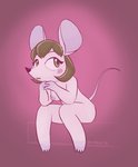 anthro breasts female fur green_hair hair nipples nude solo white_body white_fur caudalvert animal_crossing nintendo bree_(animal_crossing) mammal mouse murid murine rodent alternate_version_at_source