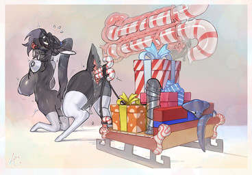 anal anal_penetration anus areola armless ball_gag big_breasts black_body black_ears black_hair black_skin bodily_fluids breasts candy_cane_in_ass candy_cane_in_pussy clothing dripping female floppy_ears flying_sweatdrops gag genital_fluids genitals hair legwear long_hair penetration pink_anus pink_vulva ponytail puffy_areola rear_view saliva saliva_drip saliva_string scut_tail short_tail sleigh snout solo stockings sweat sweatdrop tail tremble_lines tremble_spikes vaginal vaginal_fluids vaginal_penetration vulva white_clothing white_inner_ear white_legwear white_stockings yellow_eyes lc79510455 taur hi_res