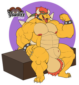 animal_genitalia anthro ball_tuft balls barazoku belly biceps big_balls big_belly big_muscles big_sheath claws collar daddy_kink fully_sheathed genitals horn huge_arms huge_balls huge_belly huge_muscles huge_sheath huge_thighs hyper hyper_balls hyper_genitalia hyper_sheath looking_at_viewer male manly musclegut muscular muscular_anthro muscular_male nipples nude open_mouth pecs sheath solo thick_arms thick_thighs tuft yaudizz mario_bros nintendo bowser koopa scalie 2025 hi_res