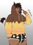 anthro bread bulge clothing dessert detailed_bulge food genital_outline hoodie male muscular muscular_anthro muscular_male penis_outline solo toast topwear underwear bullstarhaku haku_(bullstarhaku) bovid bovine cattle mammal absurd_res hi_res