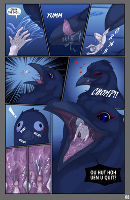 animal_genitalia anthro beak bedroom_eyes bestiality bestiality_humiliation bestiality_kiss blue_eyes blush bodily_fluids cum cum_in_mouth cum_inside dialogue dominant dominant_female dominant_feral duo ejaculation erection eye_bags fellatio female female_penetrated feral feral_penetrated freckles genital_fluids genitals glans grabbing_tongue grey_hair grinding_on_tongue hair hair_over_eye human_on_feral human_penetrating human_penetrating_feral human_prey internal internal_fellatio internal_oral interspecies larger_female larger_penetrated looking_at_viewer male male/female male_human male_on_feral male_penetrated male_penetrating male_penetrating_female male_prey mawplay micro narrowed_eyes nude one_eye_obstructed open_mouth oral oral_penetration orgasm oversized_fellatio oversized_oral papillae penetration penile penis penis_grab penis_in_mouth penis_on_tongue pubes saliva seductive sex shrinking simple_background size_difference size_play size_transformation smaller_human smaller_male smile smirk sound_effects speech_bubble submissive submissive_human submissive_male symbol talking_feral talking_to_prey taste_buds teasing text tongue tongue_fetish transformation vore fluffy_void pickle_(writer) master_(pickle) styx_(pickle) avian bird corvid corvus_(genus) crow human mammal oscine passerine comic english_text hi_res