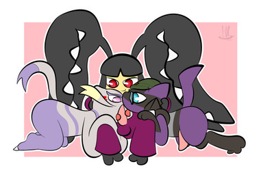 alternate_color ambiguous_gender anthro balls collaborative collaborative_fellatio collaborative_oral collaborative_sex erection fellatio genitals group group_sex licking male male/ambiguous male/male oral penile penis penis_lick sex simple_background smile tail threesome tongue tongue_out trio thefablednekos nintendo pokemon cress_the_mawile firion-mien_(character) flow_the_riolu generation_4_pokemon generation_5_pokemon generation_6_pokemon lucario mega_evolution mega_mawile mienshao pokemon_(species) 2016 dated digital_media_(artwork) hi_res
