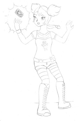 5_fingers accessory belt boots bottomwear breasts clothed clothing ear_piercing ear_ring eyelashes female fingers footwear front_view glowing_object hair hair_accessory hairband hotpants legwear looking_at_object medium_hair open_mouth piercing pigtails ponytail pupils ring_piercing shirt shoes shorts simple_background solo spread_legs spreading standing stockings surprised t-shirt teeth tongue topwear white_background wristband ivanks hasbro takara_tomy transformers transformers:_prime transformers_aligned_continuity miko_nakadai human mammal black_and_white monochrome sketch