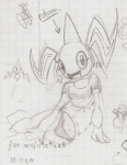 2015 alternate_species elpatrixf female generation_4_pokemon group humanoid humanoidized midriff navel nintendo normal_rotom open_mouth pokemon pokemon_(species) pokemorph ribbons rotom sketch smile solo_focus text url