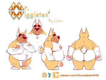 anthro arm_hair barbell_piercing belly belly_tuft big_belly body_hair butt eyes_closed flaccid front_view fur genitals head_tuft humanoid_genitalia humanoid_penis jewelry male male_anthro moobs mouth_closed necklace nipple_barbell nipple_piercing nipples nude obese obese_anthro obese_male overweight overweight_anthro overweight_male penis piercing pink_penis rear_view side_view simple_background solo standing text tuft white_background white_body white_fur white_inner_ear yellow_body yellow_ears yellow_fur chocolateandmilk richard_(chocolateandmilk) canid canine canis domestic_dog mammal hi_res model_sheet url