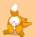 anthro anus bloonfxy bodily_fluids butt cum fluffy fluffy_tail fxy genital_fluids genitals male penis raposs323 rear_view solo tail thi_raposs323 canid canine fox mammal foxy_(disambiguation) hi_res