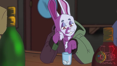 4_fingers alcohol anal anal_knot_fucking anal_knotting anal_penetration animal_genitalia anthro balls balls_touching bar bartending becoming_erect being_watched beverage big_balls big_knot big_penis blue_body blue_fur bodily_fluids bottomless bottomless_anthro bottomless_male brown_body brown_fur caught_and_continued caught_in_the_act clenched_teeth clothed clothing cum cum_in_ass cum_inside darkened_balls darkened_genitalia deep_throat dialogue erection exhibitionism eyes_closed fellatio femboy fingers first_person_view fur genital_fluids genitals group humanoid_genitalia humanoid_penis hybrid_genitalia hybrid_penis inside internal internal_anal knot knot_fucking knot_root knotted_humanoid_penis knotted_penis knotting legwear logo looking_at_another looking_at_genitalia male male/male male_penetrated male_penetrating male_penetrating_male nude_anthro nude_male oral oral_penetration orange_eyes partially_clothed_anthro penetration penile penile_penetration penis penis_in_ass pink_eyes prostate prostate_stimulation prostate_with_heart public public_sex saliva saliva_on_tongue sex sheath square_irises tail tail_motion tailwag teeth text thigh_highs throbbing throbbing_balls throbbing_penis under_table unprofessional_behavior vein veiny_penis yellow_eyes jstminty ambient_among_us ambient_crewmate_(among_us) canid canine canis lagomorph leporid mammal rabbit wolf 16:9 2d_animation animated colored english_text frame_by_frame hi_res huge_filesize long_playtime no_sound video widescreen