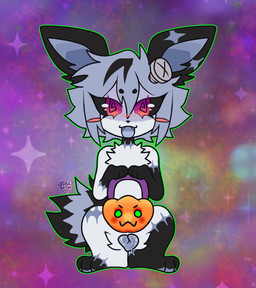 >:3 animal_genitalia animal_vulva arm_scar black_body black_fur black_sclera blue_vulva blush bodily_fluids canine_genitalia canine_vulva chest_tuft circle_eyebrows ear_scar eyebrows fangs female feral fur genital_fluids genitals green_outline hair multicolored_hair neck_scar outer_highlight outline patch_(marking) presenting presenting_vulva pumpkin_basket pupils red_eyes rosy_cheeks scar screw_in_head sharp_teeth simple_background solo teeth tuft two_tone_hair two_tone_tail unusual_pupils vaginal_fluids vulva white_body white_fur justiceposting nintendo pokemon frankie_(omnibat) eeveelution generation_1_pokemon jolteon pokemon_(species) absurd_res hi_res