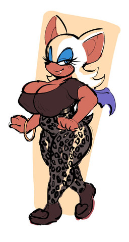 animal_print anthro big_breasts bottomwear bracelet breasts cheetah_print clothing eyeshadow female footwear fur green_eyes jewelry makeup membrane_(anatomy) membranous_wings pants purple_wings shirt shoes smile solo tail tan_body tan_skin topwear white_body white_fur wings hyna_ex sega sonic_the_hedgehog_(series) rouge_the_bat bat mammal hi_res