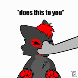 anthro male shaking_another snout_grab solo shilohsheartinart fury_(furythewolf) canid canine canis mammal wolf 1:1 animated low_res