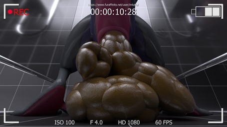 anus bodily_fluids butt camera close-up crouching desperation feces female feral genitals glass inside pooping raised_tail scatplay shower solo tail text imlutio nintendo pokemon liz_(salazzle) generation_7_pokemon pokemon_(species) reptile salazzle scalie 16:9 2021 3d_(artwork) digital_media_(artwork) hi_res url widescreen