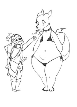 anthro armor bikini blush bodily_fluids clothing collar duo eyelashes female female_on_human flat_chested flower headgear helmet human_on_anthro interspecies knight larger_female lay_the_dragon male male/female male_on_anthro melee_weapon micro_bikini navel overweight plant shield shy simple_background size_difference slightly_chubby smaller_male sweat swimwear sword tail thick_thighs two-piece_swimsuit warrior weapon white_background wide_hips jijis-waifus mythology dragon human mammal mythological_creature mythological_scalie scalie 2017 black_and_white hi_res meme monochrome