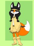 anthro asian_clothing big_ears black_hair boots braided_hair breasts cheek_tuft clothed clothing east_asian_clothing eyebrows facial_tuft female footwear fur hair inner_ear_fluff japanese_clothing kimono multicolored_body multicolored_fur multicolored_hair navel partially_clothed poncho shoes simple_background simple_eyes sitting small_breasts smug smug_eyes smug_face smug_grin solo tuft efradraws northwind_(efradraws) shongila_(northwind) canid canine canis fox mammal absurd_res digital_drawing_(artwork) digital_media_(artwork) hi_res traditional_media_(artwork)