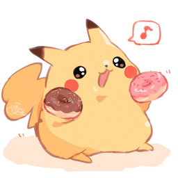 black_eyes black_markings blush_marks cleft_tail dessert doughnut female female_feral feral food holding_donut holding_food holding_object markings open_mouth pastry pink_frosted_sprinkled_doughnut simple_background sitting small_nose solo tail white_background yellow_body yellow_tail mon_ster_s nintendo pokemon generation_1_pokemon pikachu pokemon_(species) 1:1 colored colored_sketch digital_drawing_(artwork) digital_media_(artwork) shaded sketch