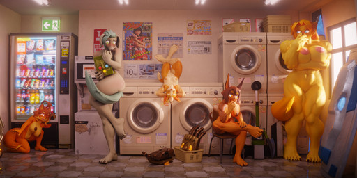 5_fingers 5_toes abs anthro appliance armor athletic athletic_female axe blush bomb book breasts casual_nudity chair claws clothing covering covering_self crossed_legs dagger explosives feet female finger_claws fingers furniture gauntlets genitals gloves greataxe group group_nudity handwear humanoid_feet humanoid_hands inside laundry laundry_basket laundry_machine lying machine melee_weapon muscular muscular_female navel nipples nude plantigrade poster poster_(object) shield sitting snack spellbook toe_claws toes vending_machine vulva washing_machine weapon palurdas_arts vllrukkin captainflapcats_(rigger) xaiarts_(modeler) dog_knight_rpg jeane_(ceehaz) maci_(ceehaz) nix_(ceehaz) orinette_(ceehaz) rory_(ceehaz) bird_dog borzoi canid canine canis dobermann domestic_dog golden_retriever herding_dog hunting_dog labrador mammal pastoral_dog pinscher pomeranian retriever sighthound spitz welsh_corgi absurd_res hi_res