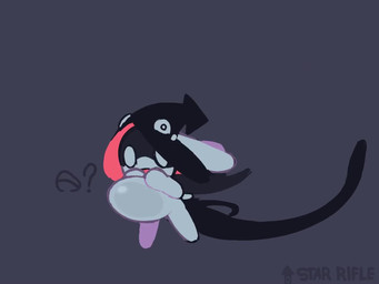 >_< ^_^ black_cloak black_clothing black_hat black_headwear black_legwear black_stockings cloak clothed clothing eyes_closed female genitals grey_background grey_ears grey_tail grey_vulva hat headgear headwear inflated_belly laugh legwear magic magic_user partially_clothed penetration red_teeth scut_tail shadowed_eyes sharp_teeth short_tail simple_background smile solo spell stockings tail teeth vulva witch_hat sound_warning star_rifle lagomorph leporid mammal rabbit 2025 4:3 animated short_playtime sound video