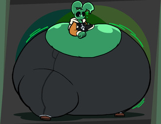 anthro belly big_belly big_butt black_sclera bottomwear butt clothing footwear green_body huge_belly huge_butt huge_thighs hyper hyper_belly hyper_butt hyper_pear hyper_thighs jacket male monobutt morbidly_obese morbidly_obese_anthro morbidly_obese_male motion_lines obese obese_anthro obese_male overweight overweight_anthro overweight_male pants shoes slime solo thick_thighs three-quarter_view tight_clothing topwear honeyswells slime_bun_(faststacksunderscore) goo_creature lagomorph leporid mammal rabbit 2025