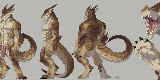 4_toes 5_fingers abs anthro balls biceps biped brown_body butt claws digitigrade feet finger_claws fingers flaccid genitals male muscular muscular_anthro muscular_male nude open_mouth pawpads paws pecs penis simple_background smile solo tail teeth toe_claws toes tongue vein veiny_muscles veiny_penis yellow_eyes solidasp mythology brutus_(pyronite) dragon mythological_creature mythological_scalie scalie 2021 hi_res model_sheet