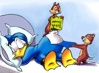 anthro bed brown_body brown_fur butt butt_flap butt_torture clothing feathers fur furniture group itching_powder male monobutt oblivious on_bed pajamas pillow sleeping tail tail_feathers trio white_body white_feathers zdrer456 disney chip_(disney) dale_(disney) donald_duck anatid anseriform avian bird chipmunk duck ground_squirrel mammal rodent sciurid